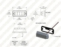 4W White Grille and Surface Mount Strobe Light - High-Intensity Vehicle Warning Light -Nebo Sales Store strb w4w assembly digimark0