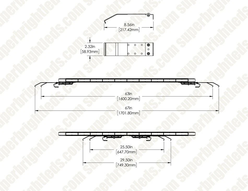 48” Amber LED Strobe Light Bar with Controller - High-Intensity Spot Light for Emergency & Vehicle Warning 7 48” Amber LED Strobe Light Bar with Controller - High-Intensity Spot Light for Emergency & Vehicle Warning - Image 7