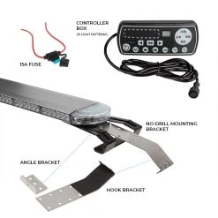 48” Amber LED Strobe Light Bar with Controller - High-Intensity Spot Light for Emergency & Vehicle Warning 13 48” Amber LED Strobe Light Bar with Controller - High-Intensity Spot Light for Emergency & Vehicle Warning -Nebo Sales Store streb y1 x158 included parts