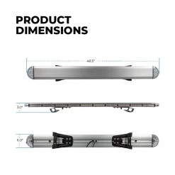 48” Amber LED Strobe Light Bar with Controller - High-Intensity Spot Light for Emergency & Vehicle Warning 12 48” Amber LED Strobe Light Bar with Controller - High-Intensity Spot Light for Emergency & Vehicle Warning -Nebo Sales Store streb y1 x158 product dims