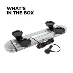 22" Amber LED Strobe Light Bar with Magnetic Base - 12V DC for Emergency & Vehicle Lighting