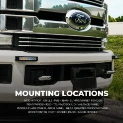 180° Grille and Surface Mount LED Strobe Light - 18W Amber/White - High Visibility Warning Light for Vehicles -Nebo Sales Store stsc x6artboard6