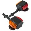 LED Fender Lights - Weatherproof 6-LED Amber/Red Lens for Trucks & Trailers - Passenger & Driver Side