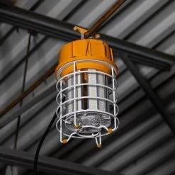 100W LED Temporary High Bay Light - Linkable 12500 Lumens Work Light Fixture - 5000K Cool White -Nebo Sales Store tjsl 50k100w app hanging off