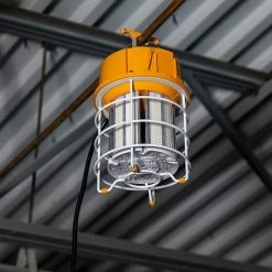 60W Linkable LED High Bay Work Light - 7500 Lumens, 5000K Cool White - 250W Equivalent - Portable LED Area Lighting -Nebo Sales Store tjsl 50k60w app hanging off