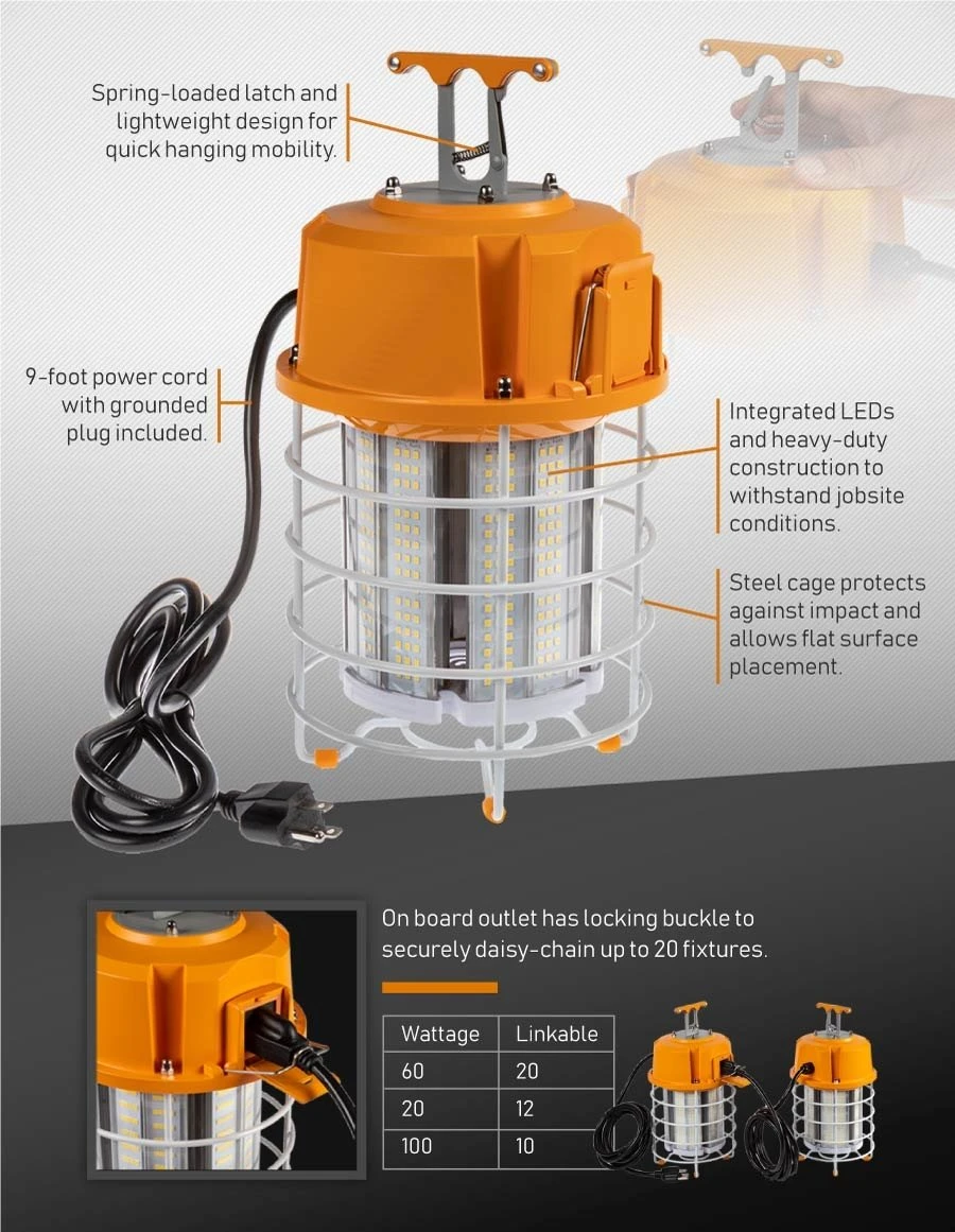 120W LED High Bay Work Light - 15000 Lumens, 5000K Cool White, Linkable Fixture - 400W Equivalent 6 120W LED High Bay Work Light - 15000 Lumens, 5000K Cool White, Linkable Fixture - 400W Equivalent - Image 6