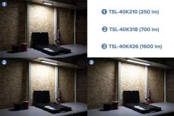 Linear LED Task Light with Touch Switch - Energy-Efficient Under-Cabinet Lighting Fixture -Nebo Sales Store tsl xkx sizes output comparison updated