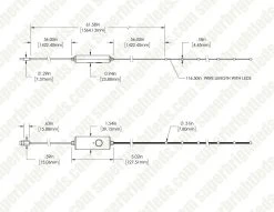 Twinkly Dots 9.8ft RGB Smart LED Light String - 60 App-Controlled LEDs - USB-Powered for Indoor/Outdoor Use 20 Twinkly Dots 9.8ft RGB Smart LED Light String - 60 App-Controlled LEDs - USB-Powered for Indoor/Outdoor Use -Nebo Sales Store twd060stp t dim drawing