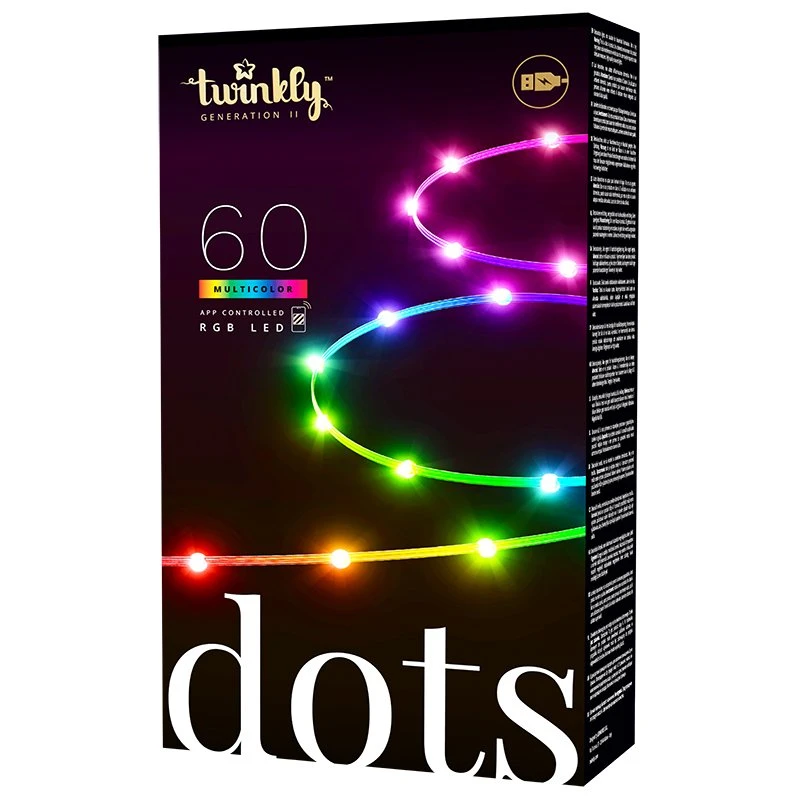 Twinkly Dots 9.8ft RGB Smart LED Light String - 60 App-Controlled LEDs - USB-Powered for Indoor/Outdoor Use 1 Twinkly Dots 9.8ft RGB Smart LED Light String - 60 App-Controlled LEDs - USB-Powered for Indoor/Outdoor Use