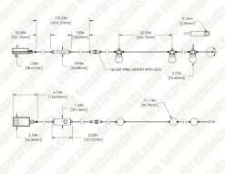 Twinkly Festoon Gold & Silver Patio String Lights - 20 LED, 33ft, Amber/Warm White/Cool White - Gen II -Nebo Sales Store twf020gop bus dim drawing