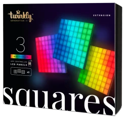 Twinkly Squares Extension Pack - App-Controlled RGB LED Panels for Smart Home Lighting