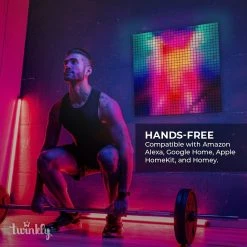 Twinkly Squares Combo Pack - App-Controlled RGB LED Panels - 1 Master + 5 Extension Tiles for Smart Home Lighting -Nebo Sales Store twq064stw 07 bus 8