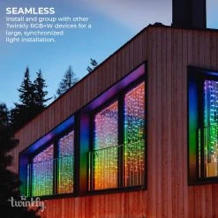 Twinkly Curtain Gen II - Smart RGB+W LED Curtain Lights, App-Controlled, 210 LEDs, 1.5x2.1m - Perfect for Home Decor & Parties -Nebo Sales Store tww210spp tus 4