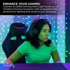 Twinkly Curtain Gen II - Smart RGB+W LED Curtain Lights, App-Controlled, 210 LEDs, 1.5x2.1m - Perfect for Home Decor & Parties -Nebo Sales Store tww210spp tus 5