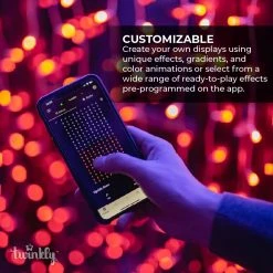 Twinkly Curtain Gen II - Smart RGB+W LED Curtain Lights, App-Controlled, 210 LEDs, 1.5x2.1m - Perfect for Home Decor & Parties -Nebo Sales Store tww210spp tus 6
