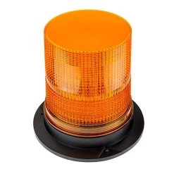 6-3/4" Amber LED Strobe Light Beacon - Double Flash Pattern - Heavy-Duty Vehicle Lighting