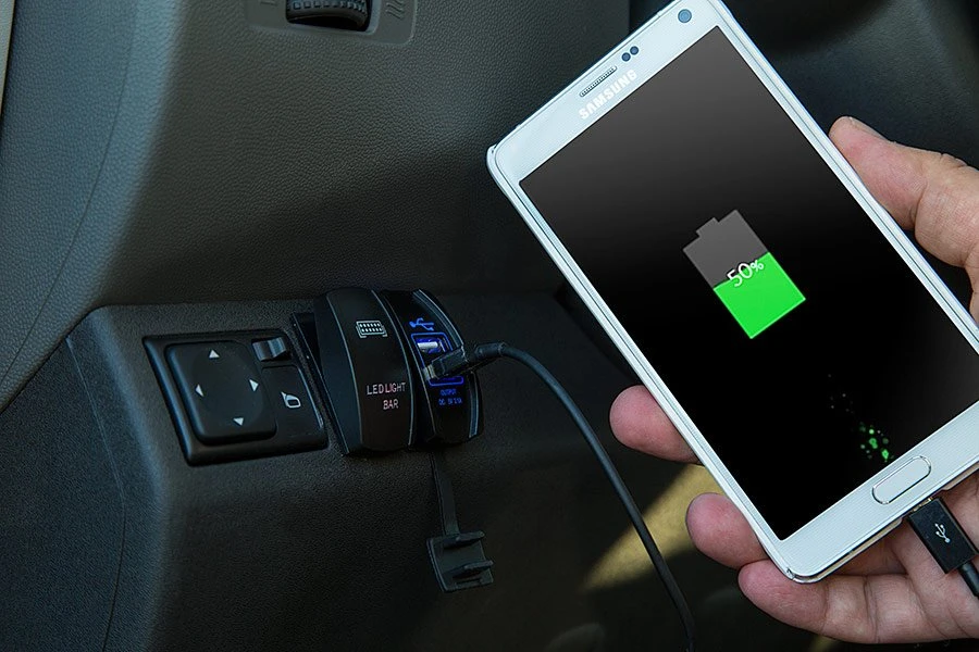 Dual USB Charger LED Rocker Switch Adapter with Blue Illumination - USB Type A Ports for Easy Installation 6 Dual USB Charger LED Rocker Switch Adapter with Blue Illumination - USB Type A Ports for Easy Installation - Image 6