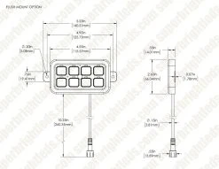 Universal LED Backlit Switch Panel - 8 Channel Automotive Control System - 12-24 VDC - Durable Rocker Switches -Nebo Sales Store usp 8ch b 9 controller flush mounts