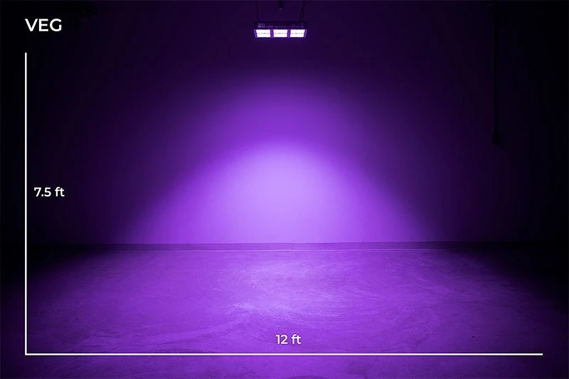 390W Full-Spectrum LED Grow Light with 12-Band Multi Spectrum - Vegetation & Bloom Switches - GLR-390W12F-VBD 7 390W Full-Spectrum LED Grow Light with 12-Band Multi Spectrum - Vegetation & Bloom Switches - GLR-390W12F-VBD - Image 7