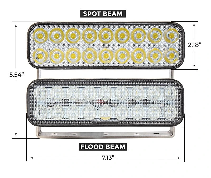 7" Dual Head LED Work Light - Spot & Flood Beam - 108W, 7920 Lumens - Vehicle Lighting 2 7" Dual Head LED Work Light - Spot & Flood Beam - 108W, 7920 Lumens - Vehicle Lighting - Image 2