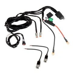 LED Light Wiring Harness with Switch & Relay - Dual Output, DTP Connector, CH2 - Vehicle Lighting Accessory