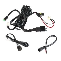 Single Output LED Light Wiring Harness with Switch & Relay - DT Connector for Vehicle Lighting