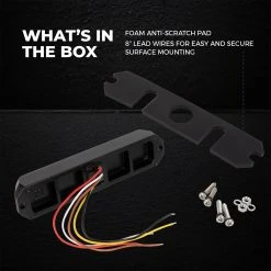 18W Green/White Grille & Surface Mount LED Strobe Light - High Visibility Warning Light for Vehicles -Nebo Sales Store whats in the box p strb x12