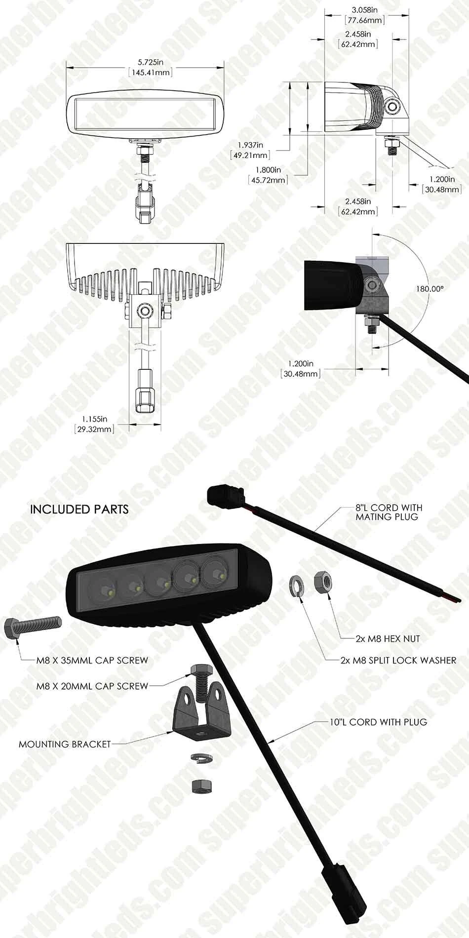15W LED Boat Light - 6" Oval Spot/Spreader Light - 850 Lumens White Flood - Vehicle Lighting 9 15W LED Boat Light - 6" Oval Spot/Spreader Light - 850 Lumens White Flood - Vehicle Lighting - Image 9
