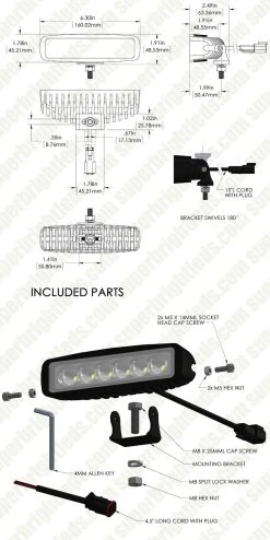 6" Off-Road LED Work Light & Driving Light - 17W, 1,920 Lumens, 30 Degree Beam - 2-Pack for Trucks, ATVs, SUVs 39 6" Off-Road LED Work Light & Driving Light - 17W, 1,920 Lumens, 30 Degree Beam - 2-Pack for Trucks, ATVs, SUVs -Nebo Sales Store wl 17w re30 assembly for site01