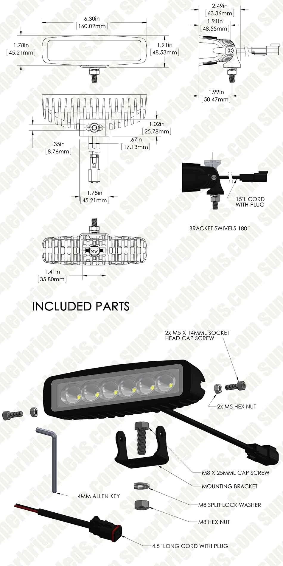 6" Off-Road LED Work Light & Driving Light - 17W, 1,920 Lumens, 30 Degree Beam - 2-Pack for Trucks, ATVs, SUVs 20 6" Off-Road LED Work Light & Driving Light - 17W, 1,920 Lumens, 30 Degree Beam - 2-Pack for Trucks, ATVs, SUVs - Image 20