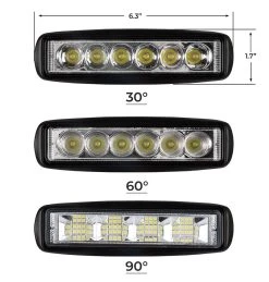6" Off-Road LED Work Light & Driving Light - 17W, 1,920 Lumens, 30 Degree Beam - 2-Pack for Trucks, ATVs, SUVs 24 6" Off-Road LED Work Light & Driving Light - 17W, 1,920 Lumens, 30 Degree Beam - 2-Pack for Trucks, ATVs, SUVs -Nebo Sales Store wl 17w rex 20 front dims updated
