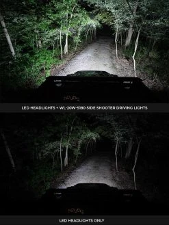 6" Linear Side Shooter Off-Road LED Driving Light Combo Spot/Flood - 20W - 2-Pack for Trucks, SUVs, ATVs -Nebo Sales Store wl 20w s180 app overhead output on jeep on off updated text