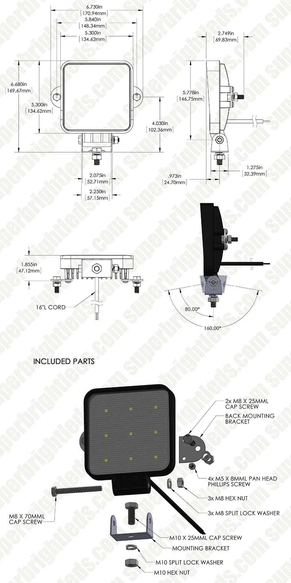 5" Off-Road LED Work Light - 27W, 2,025 Lumens, 60 Degree Beam, 6300K - Durable LED Driving Light for Vehicles 17 5" Off-Road LED Work Light - 27W, 2,025 Lumens, 60 Degree Beam, 6300K - Durable LED Driving Light for Vehicles - Image 17
