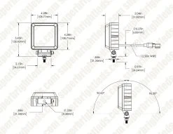 40W Quad Side Shooter LED Work Light - 4,000 Lumens - 6500K - Durable Vehicle Lighting for Emergency & Service -Nebo Sales Store wl 40w s200