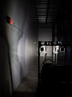 40W Quad Side Shooter LED Work Light - 4,000 Lumens - 6500K - Durable Vehicle Lighting for Emergency & Service -Nebo Sales Store wl 40w s200 installed on forklift side beam hitting wall