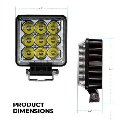 40W Quad Side Shooter LED Work Light - 4,000 Lumens - 6500K - Durable Vehicle Lighting for Emergency & Service -Nebo Sales Store wl 40w s200 profile dims