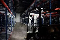 50W Quad Side Shooter LED Work Light - 2 Pack | High-Intensity Vehicle Lighting for Emergency & Service -Nebo Sales Store wl 50w s200 installed on forklift beam in warehouse