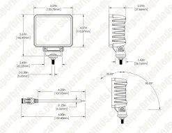 5” 60W LED Off-Road Work Light - 6,200 Lumens Flood Beam - White - Vehicle Lighting -Nebo Sales Store wl 60w s100 2