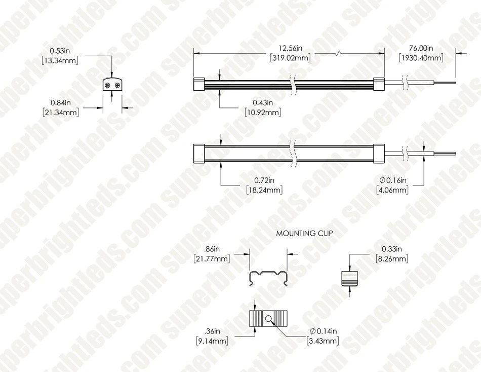 12 Inch Waterproof LED Light Bar - 4000K Cool White Under Cabinet Lighting 7 12 Inch Waterproof LED Light Bar - 4000K Cool White Under Cabinet Lighting - Image 7