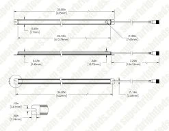 Waterproof LED Light Bar - 12VDC Dimmable Under Cabinet Lighting - 3000K/4000K/5000K - 338 Lm/ft 25 Waterproof LED Light Bar - 12VDC Dimmable Under Cabinet Lighting - 3000K/4000K/5000K - 338 Lm/ft -Nebo Sales Store wlbs 30k24 12v
