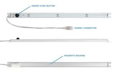 Waterproof LED Light Bar - 12VDC Dimmable Under Cabinet Lighting - 3000K/4000K/5000K - 338 Lm/ft 17 Waterproof LED Light Bar - 12VDC Dimmable Under Cabinet Lighting - 3000K/4000K/5000K - 338 Lm/ft -Nebo Sales Store wlbs xkx 12v angles labeled
