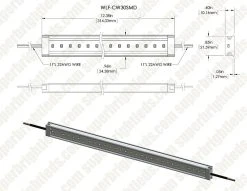 Waterproof Linear LED Light Bar Fixture - 195 Lm/ft - 1ft / 2ft - Under Cabinet Lighting 26 Waterproof Linear LED Light Bar Fixture - 195 Lm/ft - 1ft / 2ft - Under Cabinet Lighting -Nebo Sales Store wlf cw30smd assembly digimark