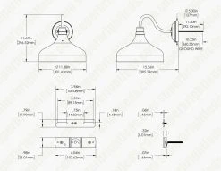 12W Black LED Outdoor Wall Light - Gooseneck Barn Light - 700 Lumens - Natural White - Weatherproof & Energy-Efficient -Nebo Sales Store wll41036 4kbk
