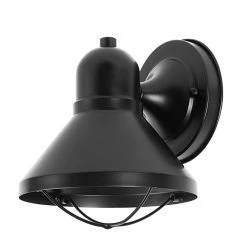 Black 9W LED Decorative Sconce - 7.3" Tall Indoor/Outdoor Wall Light