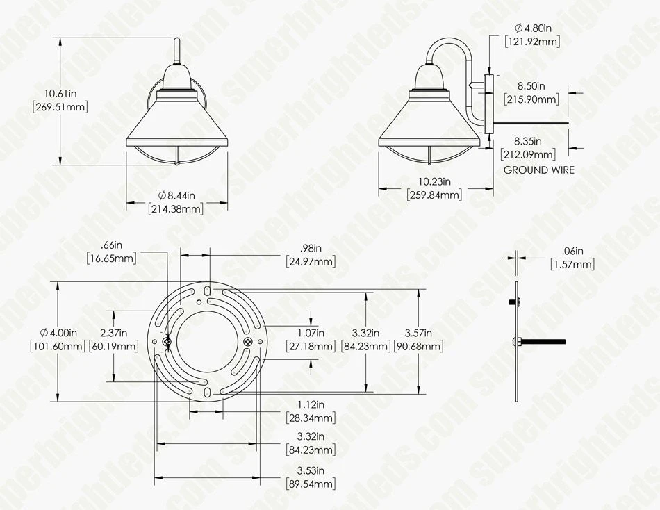 10.6" Bronze LED Barn Light Sconce - Indoor/Outdoor Wall Light, 9W Energy-Efficient 9 10.6" Bronze LED Barn Light Sconce - Indoor/Outdoor Wall Light, 9W Energy-Efficient - Image 9