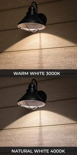 10.6" Black LED Barn Light Sconce - Indoor/Outdoor Wall Light, 9W Energy-Efficient 16 10.6" Black LED Barn Light Sconce - Indoor/Outdoor Wall Light, 9W Energy-Efficient -Nebo Sales Store wll61036 xkbk on mounted