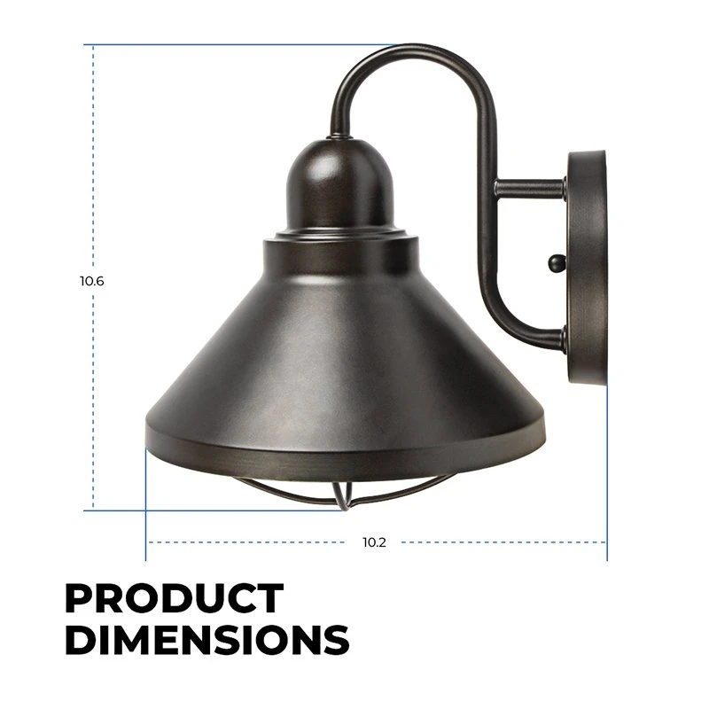 10.6" Bronze LED Barn Light Sconce - Indoor/Outdoor Wall Light, 9W Energy-Efficient 4 10.6" Bronze LED Barn Light Sconce - Indoor/Outdoor Wall Light, 9W Energy-Efficient - Image 4