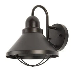 10.6" Bronze LED Barn Light Sconce - Indoor/Outdoor Wall Light, 9W Energy-Efficient