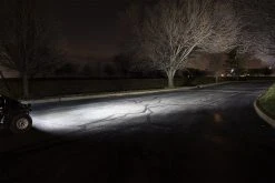 4" Square LED Pod Lights - 27W, 1,600 Lumens, 2 Pack - Durable Mini Work Lights for Vehicles -Nebo Sales Store wlm 27w r30 output on road side view 1