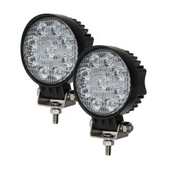 3.5" LED Pod Lights - 27W Round Mini LED Work Lights - 1,600 Lumens - Spot Beam - 2-Pack for Vehicles & Emergency Use